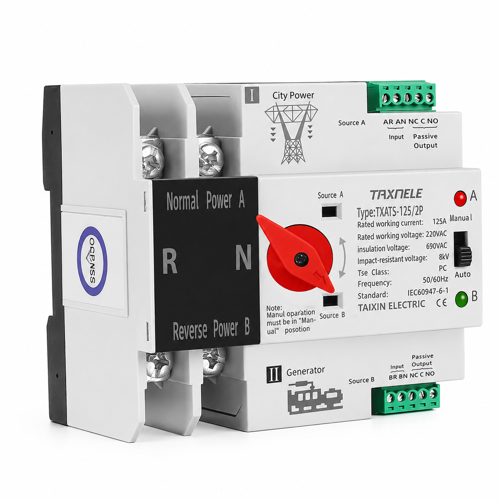Interruptor de Transferencia ATS TAXNELE 2P 63A 220V