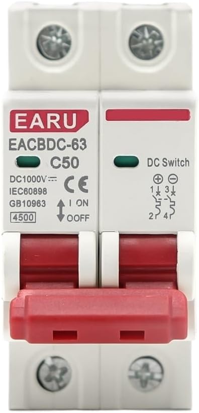 Breaker Interruptor DC EARU EACBDC-63 2P 25A 1000V