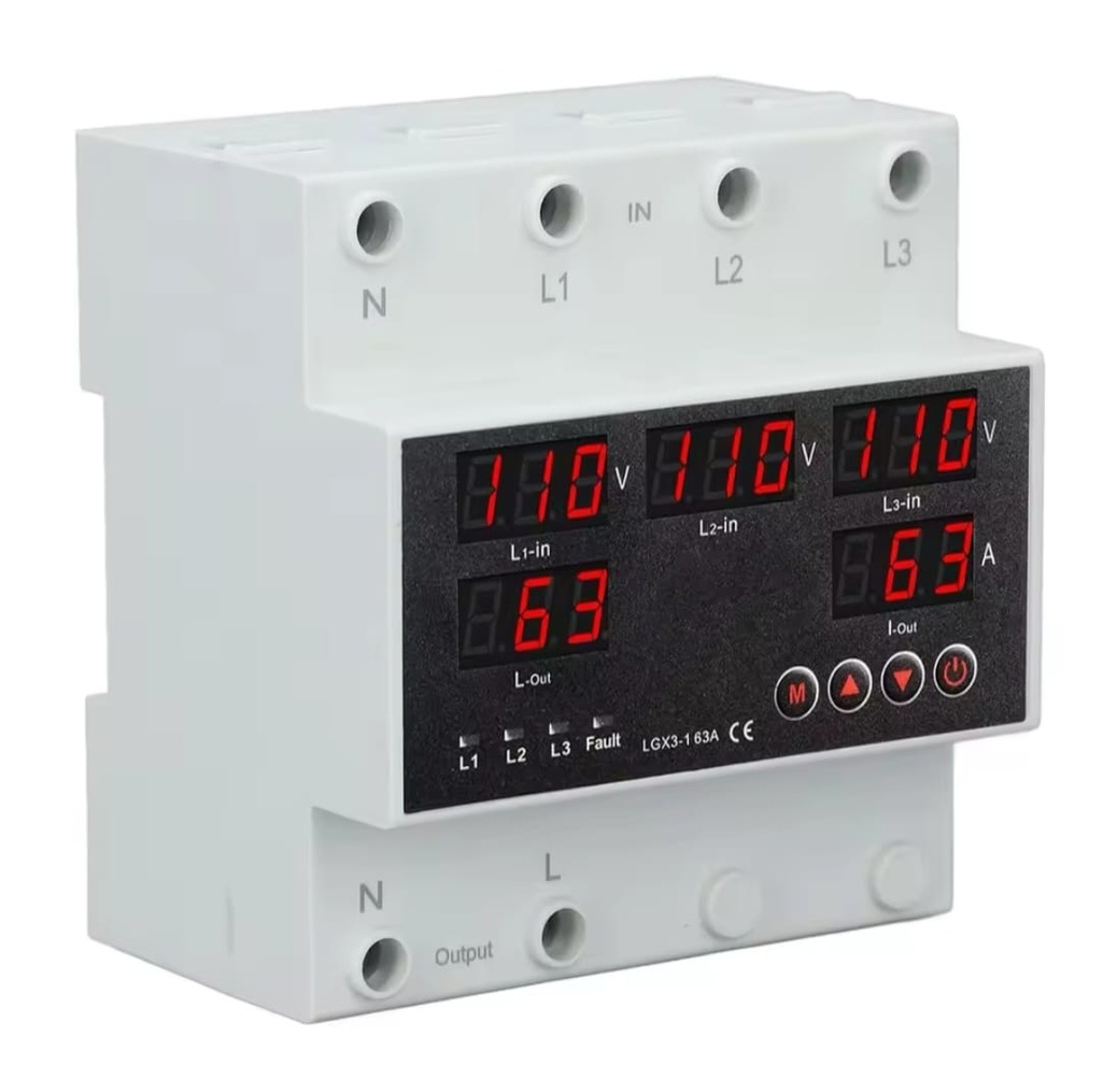 Breaker ATS LGX3-1 Interruptor Transferencia Automática con Pantalla Led 2P 63A 110V