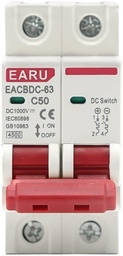 [BRK-DC-EAR-EACBDC63-2P-63A-1000V] Breaker Interruptor DC EARU EACBDC-63 2P 63A 1000V